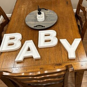 Elegant White BABY Decorative Letters